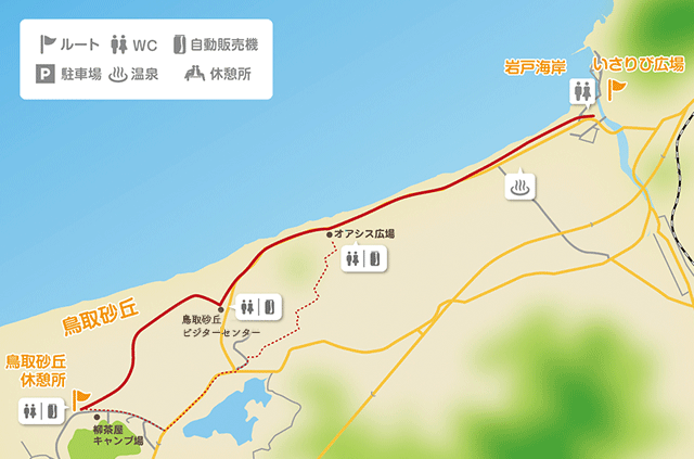 コース６：砂と風による奇跡の造形美「鳥取砂丘」を歩く